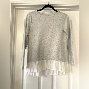 The Loft Grey/White Blouse